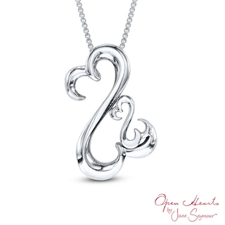 Open Hearts Family by Jane Seymour™ Motherly Love Pendant in Sterling Silver|Peoples Jewellers