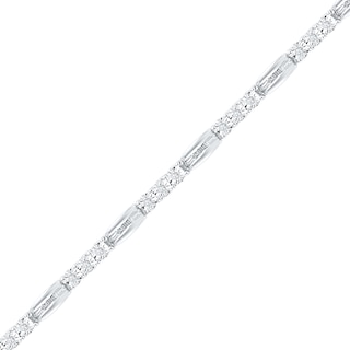 0.33 CT. T.W. Diamond Bar Bracelet in Sterling Silver - 7.5"|Peoples Jewellers