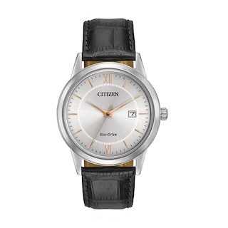 Men's Citizen Eco-Drive® Corso Strap Watch with Silver Dial (Model: AW1236-03A)|Peoples Jewellers