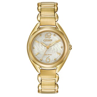 Ladies' Citizen Eco-Drive® Watch with Ivory Dial (Model: FE2072-89A)|Peoples Jewellers