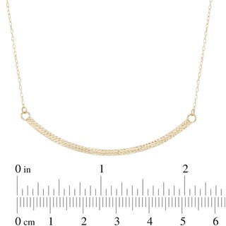 Diamond-Cut Curved Bar Necklace in 10K Gold|Peoples Jewellers