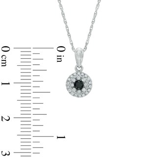 0.20 CT. T.W. Enhanced Black and White Diamond Pendant in Sterling Silver|Peoples Jewellers