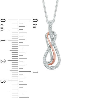 0.12 CT. T.W. Diamond Infinity Pendant in Sterling Silver and 10K Rose Gold|Peoples Jewellers