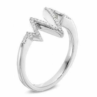 0.15 CT. T. W. Diamond Heartbeat Ring in Sterling Silver|Peoples Jewellers
