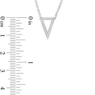 Diamond Accent Triangle Necklace in Sterling Silver - 17"|Peoples Jewellers