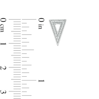 0.09 CT. T.W. Diamond Triangle Stud Earrings in Sterling Silver|Peoples Jewellers