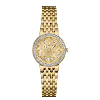 Ladies' Bulova Diamond Accent Gold-Tone Watch (Model: 98R212)|Peoples Jewellers