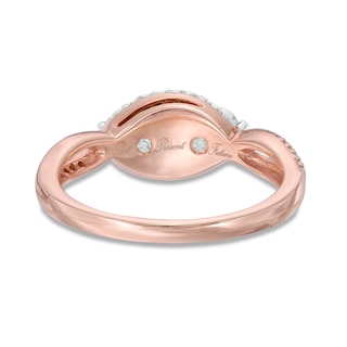 0.30 CT. T.W. Diamond Past Present Future® Twist Engagement Ring in 10K Rose Gold|Peoples Jewellers