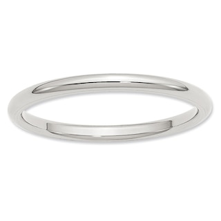 Ladies' 2.0mm Comfort-Fit Wedding Band in Sterling Silver|Peoples Jewellers