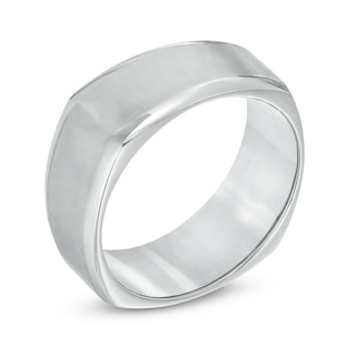 Men's 9.0mm Titanium Beveled Edge Comfort Fit Wedding Band - Size 10|Peoples Jewellers