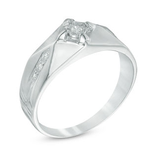 Men's Diamond Accent Ring in Sterling Silver|Peoples Jewellers