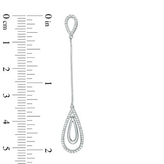 0.23 CT. T.W. Diamond Teardrop Earrings in Sterling Silver|Peoples Jewellers