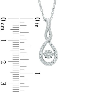 0.15 CT. T.W. Diamond Twist Teardrop Pendant in Sterling Silver|Peoples Jewellers