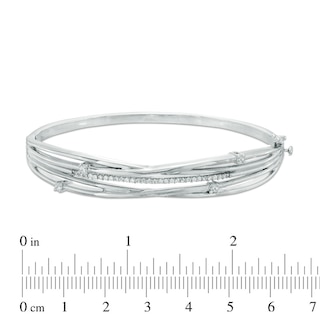 0.30 CT. T.W. Diamond Bangle in Sterling Silver|Peoples Jewellers