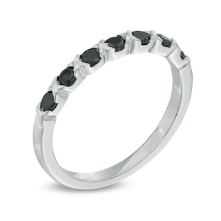 0.30 CT. T.W. Diamond Seven Stone Anniversary Band in 10K White Gold|Peoples Jewellers