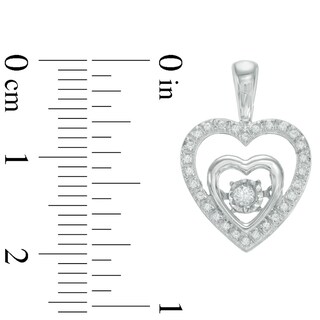 Unstoppable Love™ 0.23 CT. T.W. Diamond Heart Drop Earrings in Sterling Silver|Peoples Jewellers
