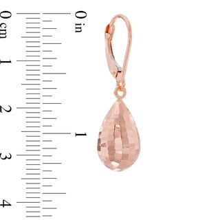 Diamond-Cut Teardrop Earrings in 10K Rose Gold|Peoples Jewellers