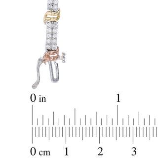 1.95 CT. T.W. Diamond Double Row Bracelet in 10K Tri-Tone Gold - 7.25"|Peoples Jewellers