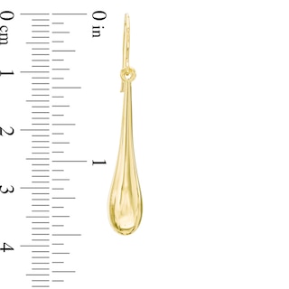 Elongated Teardrop Earrings in Hollow 14K Gold|Peoples Jewellers