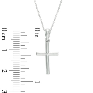 Stacked Cross Pendant in 10K White Gold|Peoples Jewellers