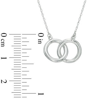 Interlocking Circles Necklace in 10K White Gold|Peoples Jewellers
