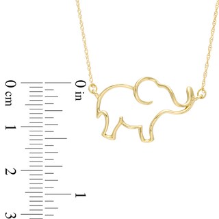 Open Elephant Necklace in 10K Gold|Peoples Jewellers