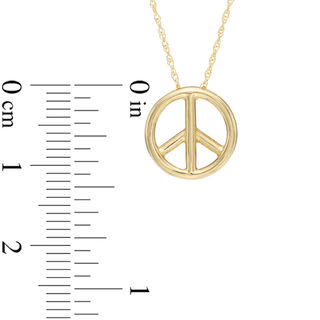 Peace Sign Necklace in 10K Gold | Peoples Jewellers