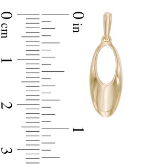 Open Oval Drop Earrings in 10K Gold|Peoples Jewellers