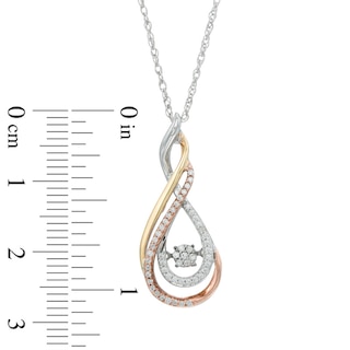 Unstoppable Love™ / CT. T.W. Composite Diamond Double Row Infinity Pendant in 10K Tri-Tone Gold|Peoples Jewellers