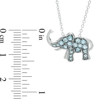 Swiss Blue Topaz Elephant Pendant in Sterling Silver|Peoples Jewellers