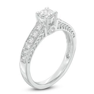 0.58 CT. T.W. Diamond Engagement Ring in 10K White Gold|Peoples Jewellers