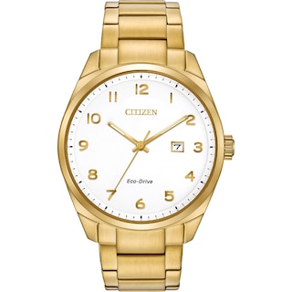 Men's Citizen Eco-Drive® Gold-Tone Watch with White Dial (Model: BM7322-81B)|Peoples Jewellers