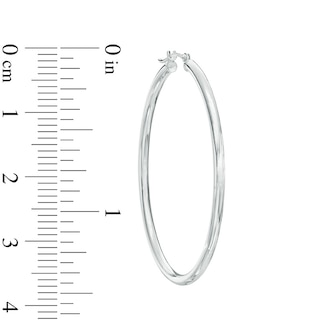 40.0mm Hoop Earrings in Hollow 14K White Gold|Peoples Jewellers