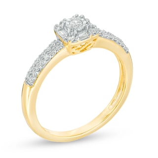 0.23 CT. T.W. Diamond Double Row Promise Ring in 10K Gold|Peoples Jewellers