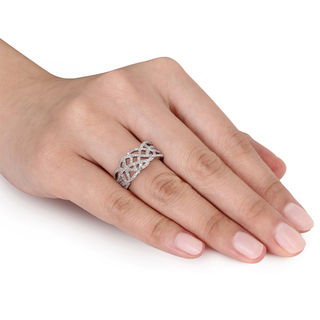 0.20 CT. T.W. Diamond Woven Ring in Sterling Silver|Peoples Jewellers