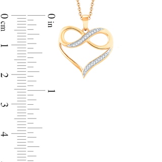 0.05 CT. T.W. Diamond Heart with Infinity Pendant in 10K Gold|Peoples Jewellers