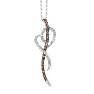 Le Vian Chocolate Diamonds® 0.49 CT. T.W. Diamond Looping Heart Pendant in 14K Vanilla Gold™|Peoples Jewellers