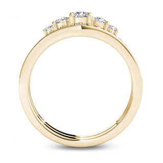 0.45 CT. T.W. Diamond Five Stone Bridal Set in 14K Gold|Peoples Jewellers