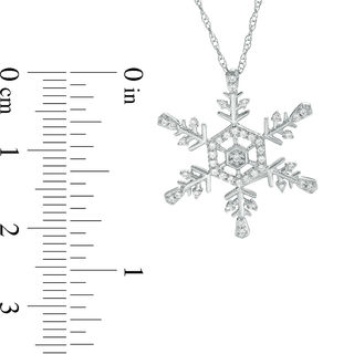 0.15 CT. T.W. Diamond Snowflake Pendant in 10K White Gold|Peoples Jewellers
