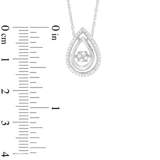 Unstoppable Love™ 0.15 CT. T.W. Composite Diamond Double Teardrop Pendant in Sterling Silver|Peoples Jewellers