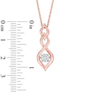 Unstoppable Love™ Diamond Accent Triple Twist Pendant in Sterling Silver with 14K Rose Gold Plate|Peoples Jewellers