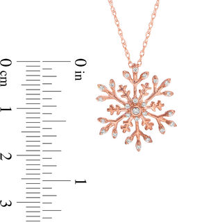 0.15 CT. T.W. Diamond Snowflake Pendant in 10K Rose Gold|Peoples Jewellers