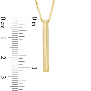 Linear Bar Pendant in 10K Gold|Peoples Jewellers