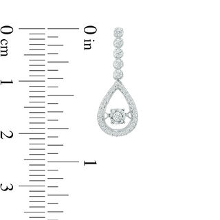 Unstoppable Love™ 0.50 CT. T.W. Diamond Linear Teardrop Pendant and Drop Earrings Set in 10K White Gold|Peoples Jewellers