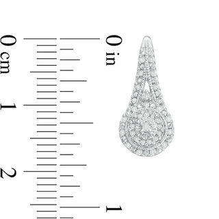 0.25 CT. T.W. Composite Diamond Vintage-Style Drop Earrings in Sterling Silver|Peoples Jewellers