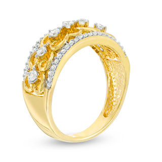 0.37 CT. T.W. Diamond Sideways Heart Ring in 10K Gold|Peoples Jewellers