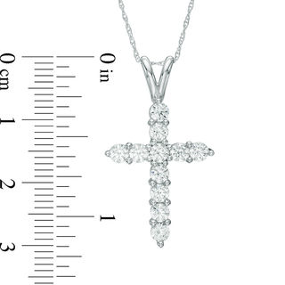 1.20 CT. T.W. Diamond Cross Pendant in 14K Gold|Peoples Jewellers