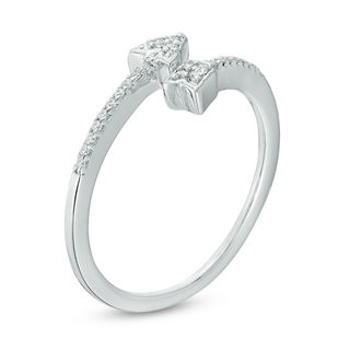 Diamond Accent Arrow Wrap Bypass Ring in Sterling Silver|Peoples Jewellers