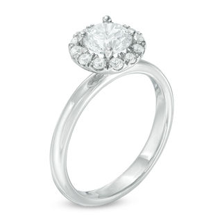 0.95 CT. T.W. Diamond Frame Engagement Ring in 10K White Gold|Peoples Jewellers