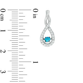 Unstoppable Love™ 0.45 CT. T.W. Enhanced Blue and White Diamond Infinity Drop Earrings in Sterling Silver|Peoples Jewellers